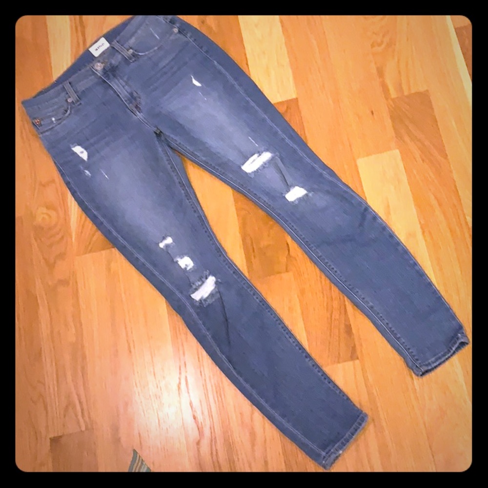 Size 26 light-wash distressed Hudson Nico
